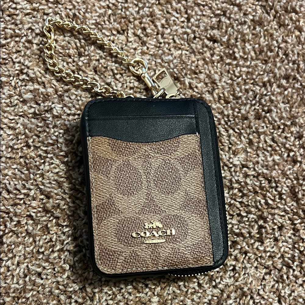 Coach zip card case wallet